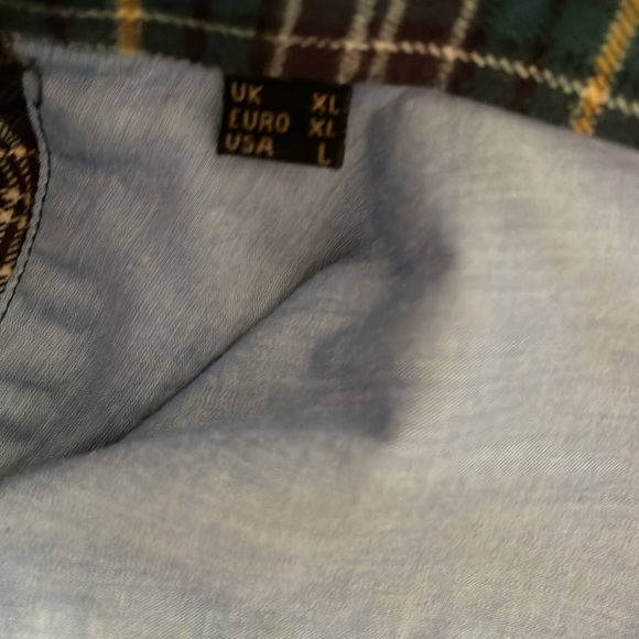 Barbour x Steve McQueen  plaid button down flannel shirt size large - Picture 8 of 9